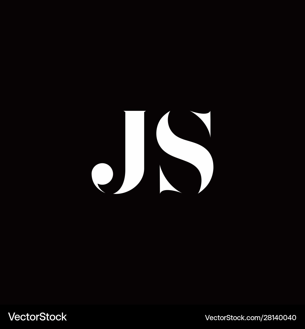 JS Initial Logo Template Vector Image