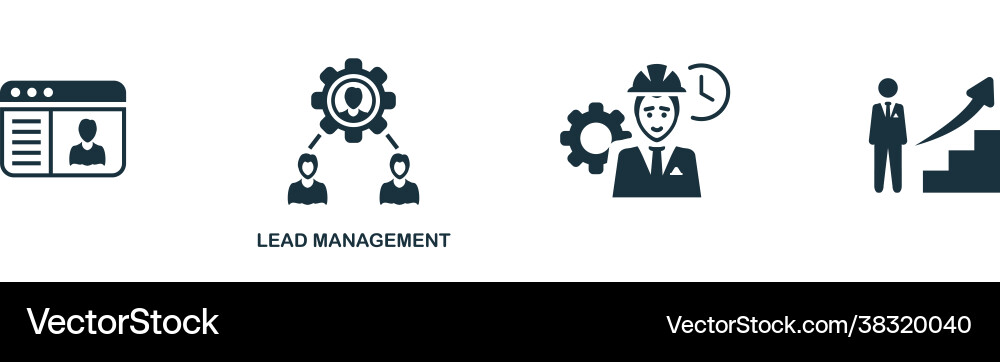 Lead management icon simple element from Vector Image