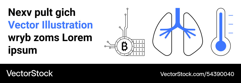 Modern blockchain and health technology graphics Modern blockchain and health technology graphics Vector Image