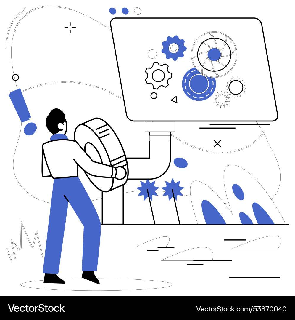 Operational efficiency productive optimization Operational efficiency productive optimization vector image