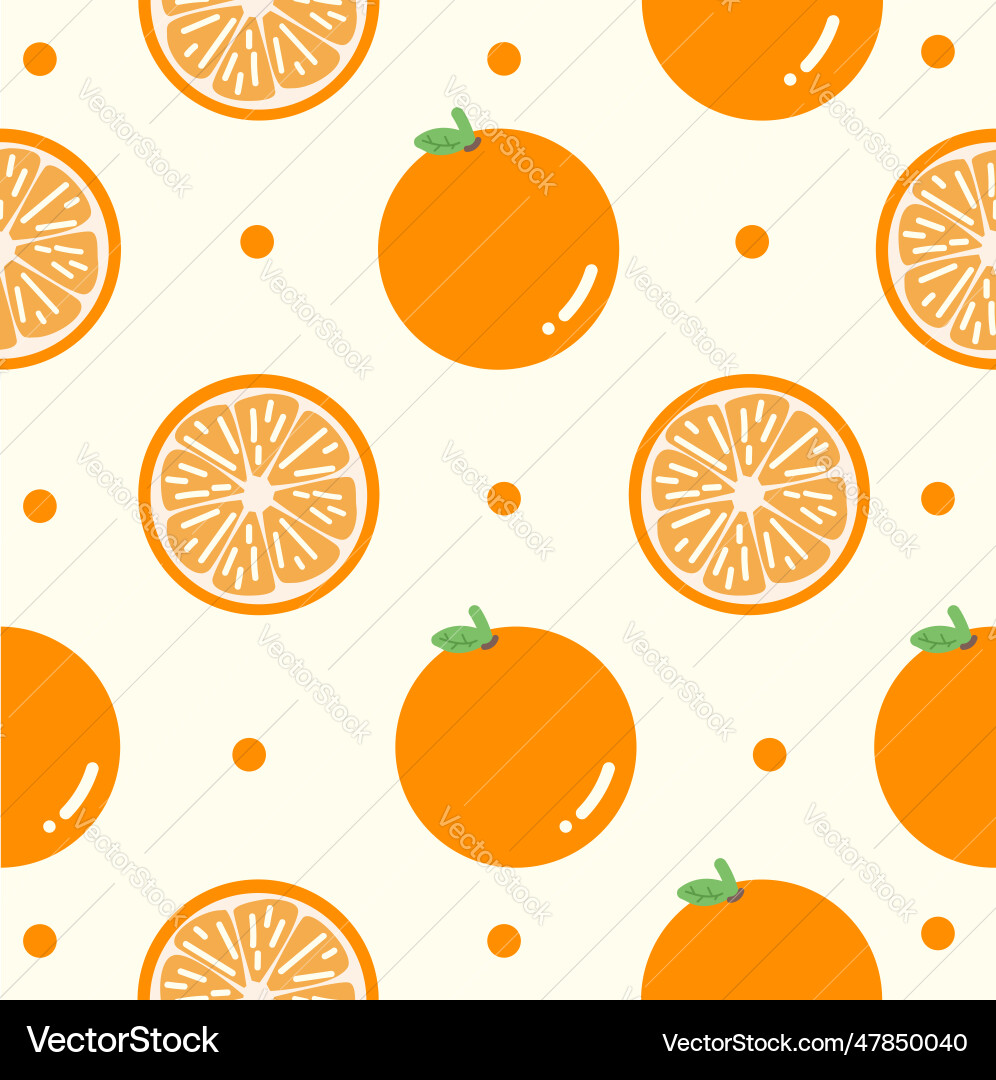 Oranges seamless pattern background Oranges seamless pattern background vector image