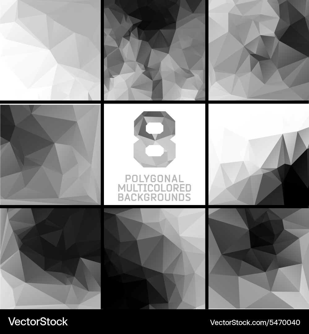 Polygonal triangles and space background vector image