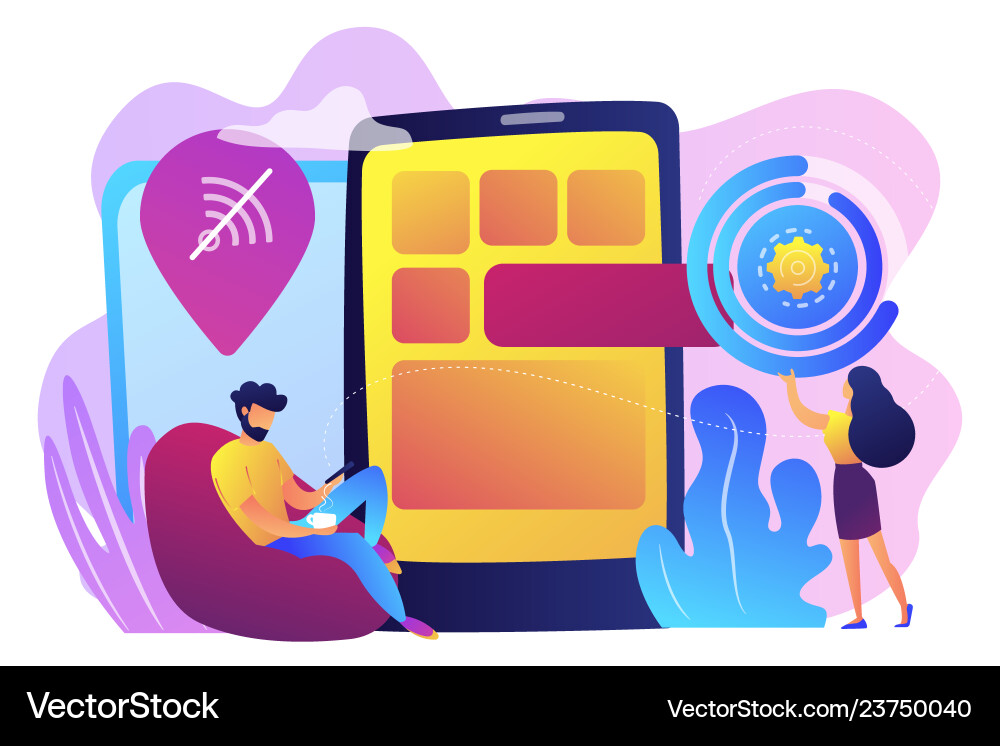 Progressive web app concept Progressive web app concept vector image