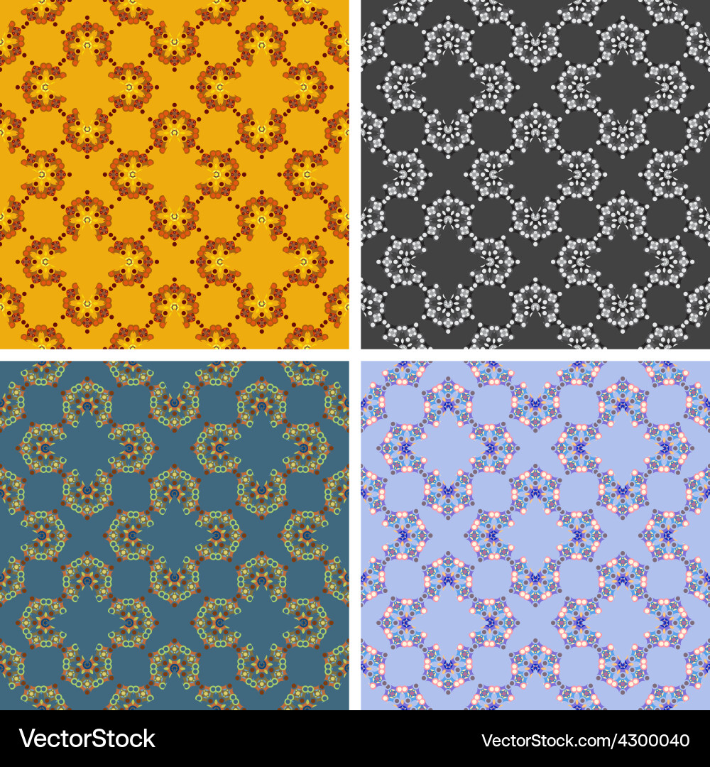 Seamless abstract art pattern set Vector Image