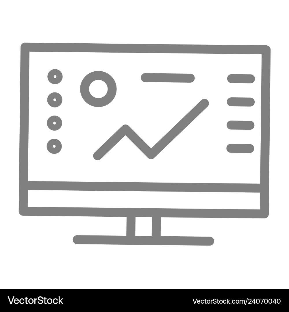 Software line icon computer Software line icon computer vector image