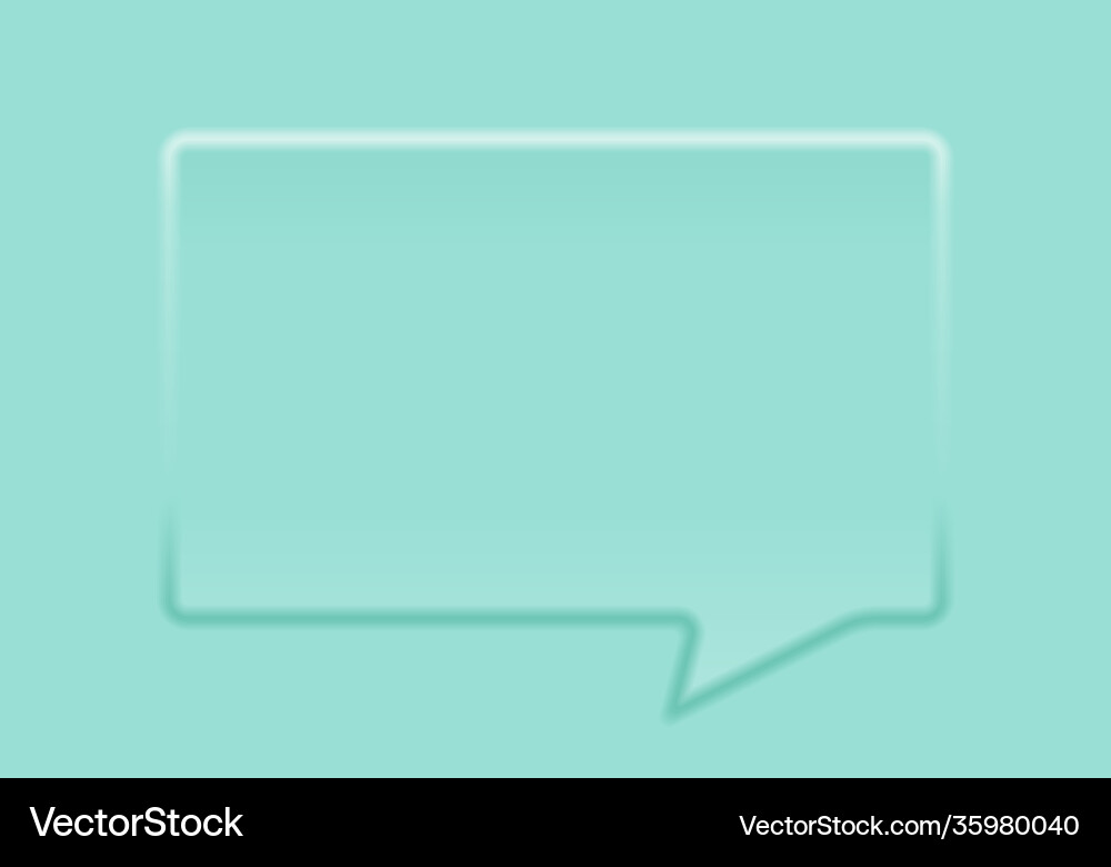 Speech bubble big rectangular shape with round Vector Image