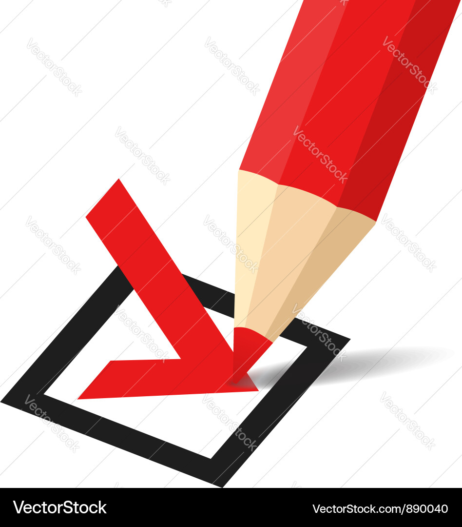 Tick Mark on Checkbox vector image