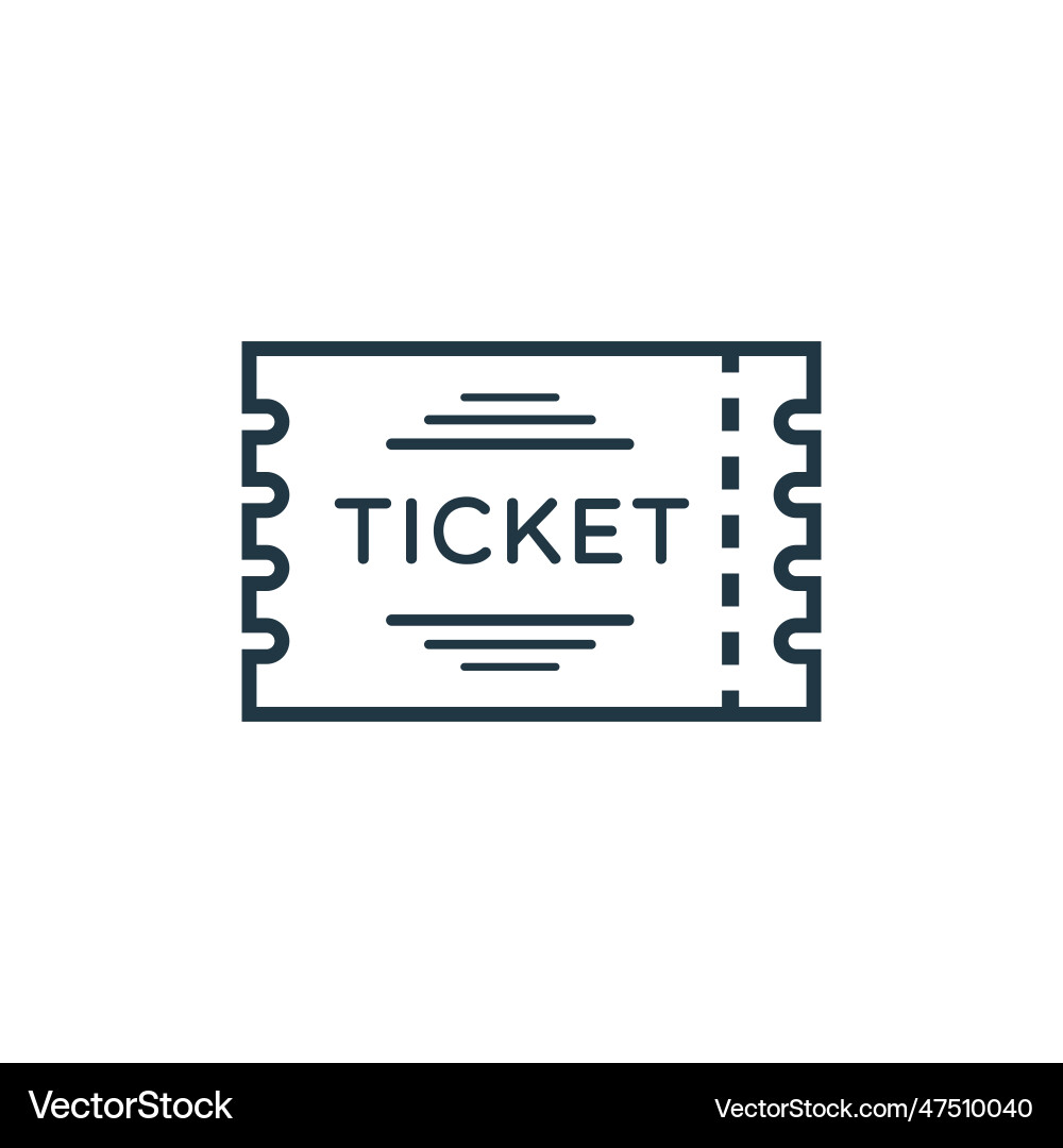 Ticket icon outline style Ticket icon outline style vector image