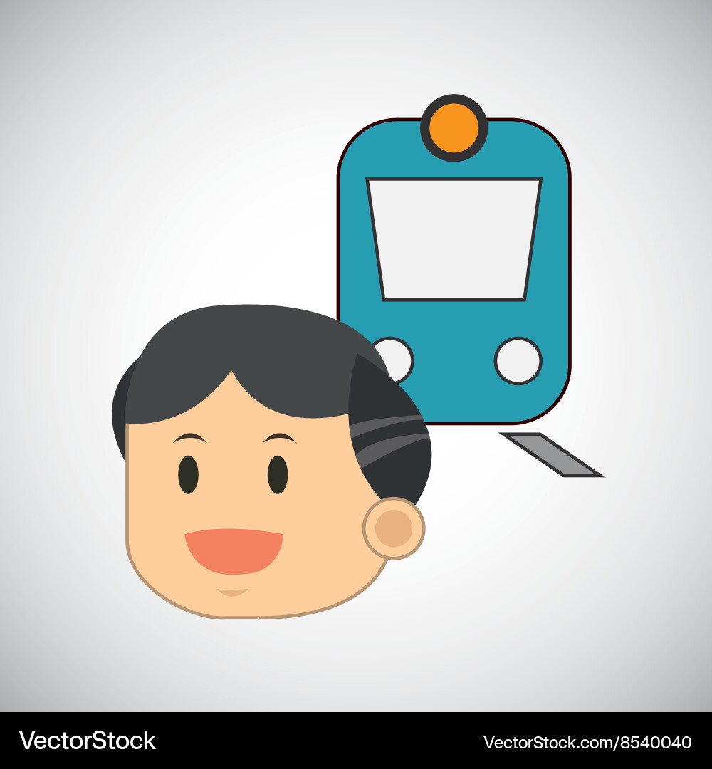 Travel on train design flat Vector Image