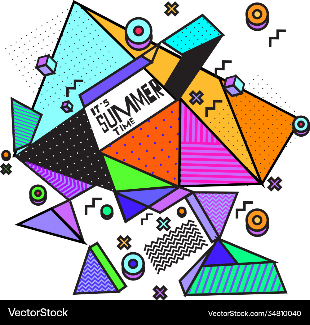 Triangle geometric forms for summer events Triangle geometric forms for summer events Vector Image