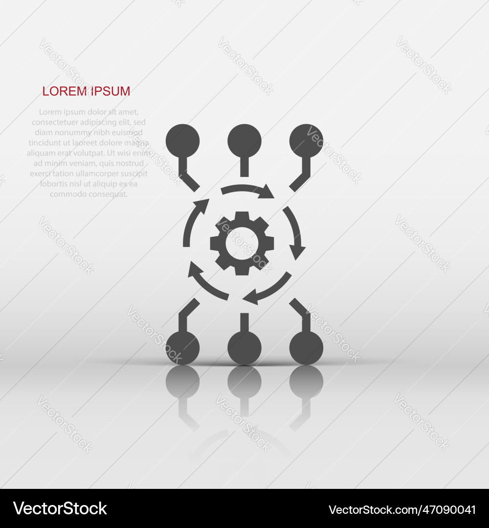 Algorithm api software icon in flat style Algorithm api software icon in flat style vector image