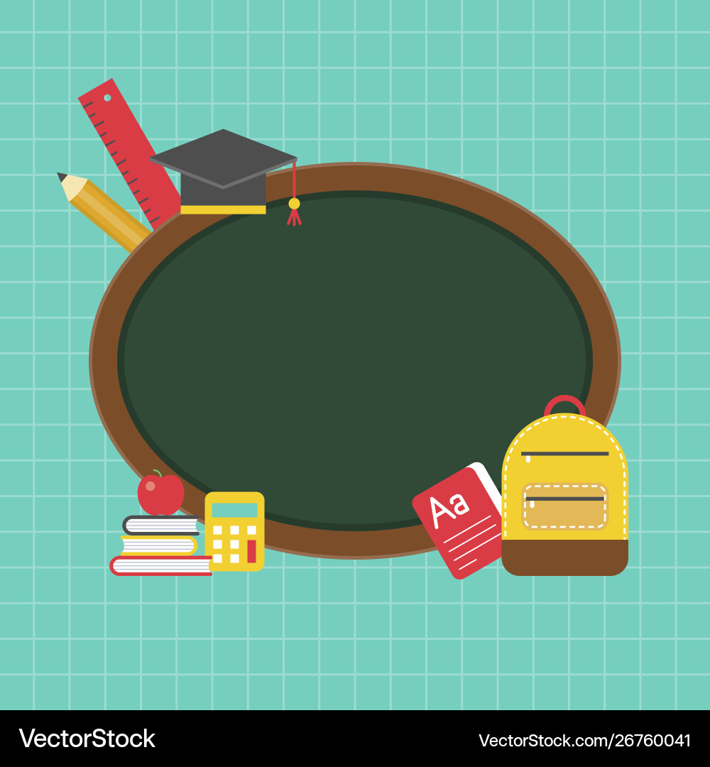 Back to school poster template Royalty Free Vector Image