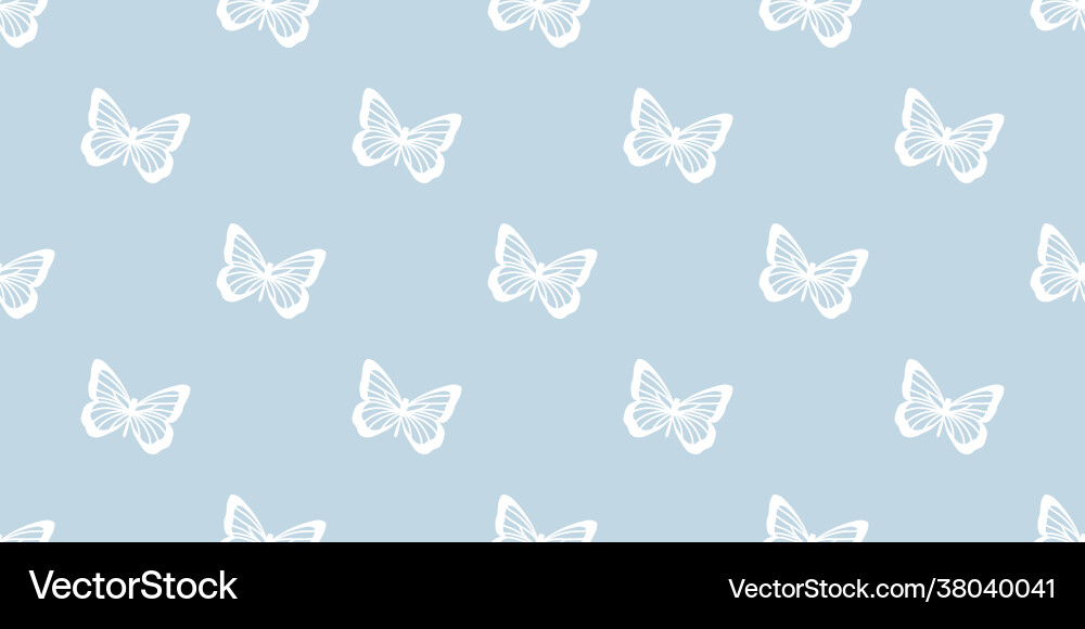 Butterfly seamless repeat pattern design Vector Image