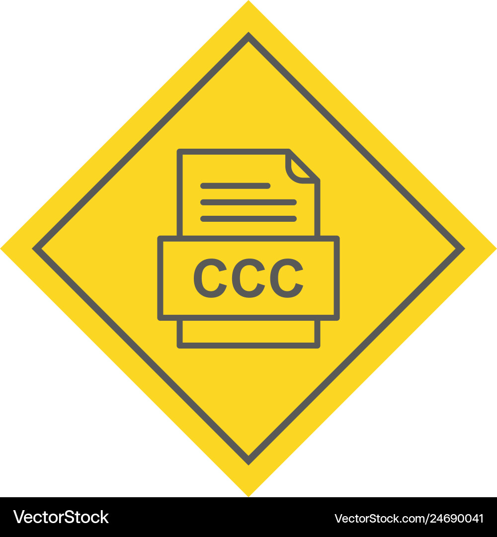 Ccc file document icon Vector Image