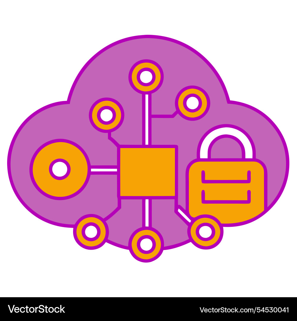 Cloud server security concept ideal for tech Vector Image