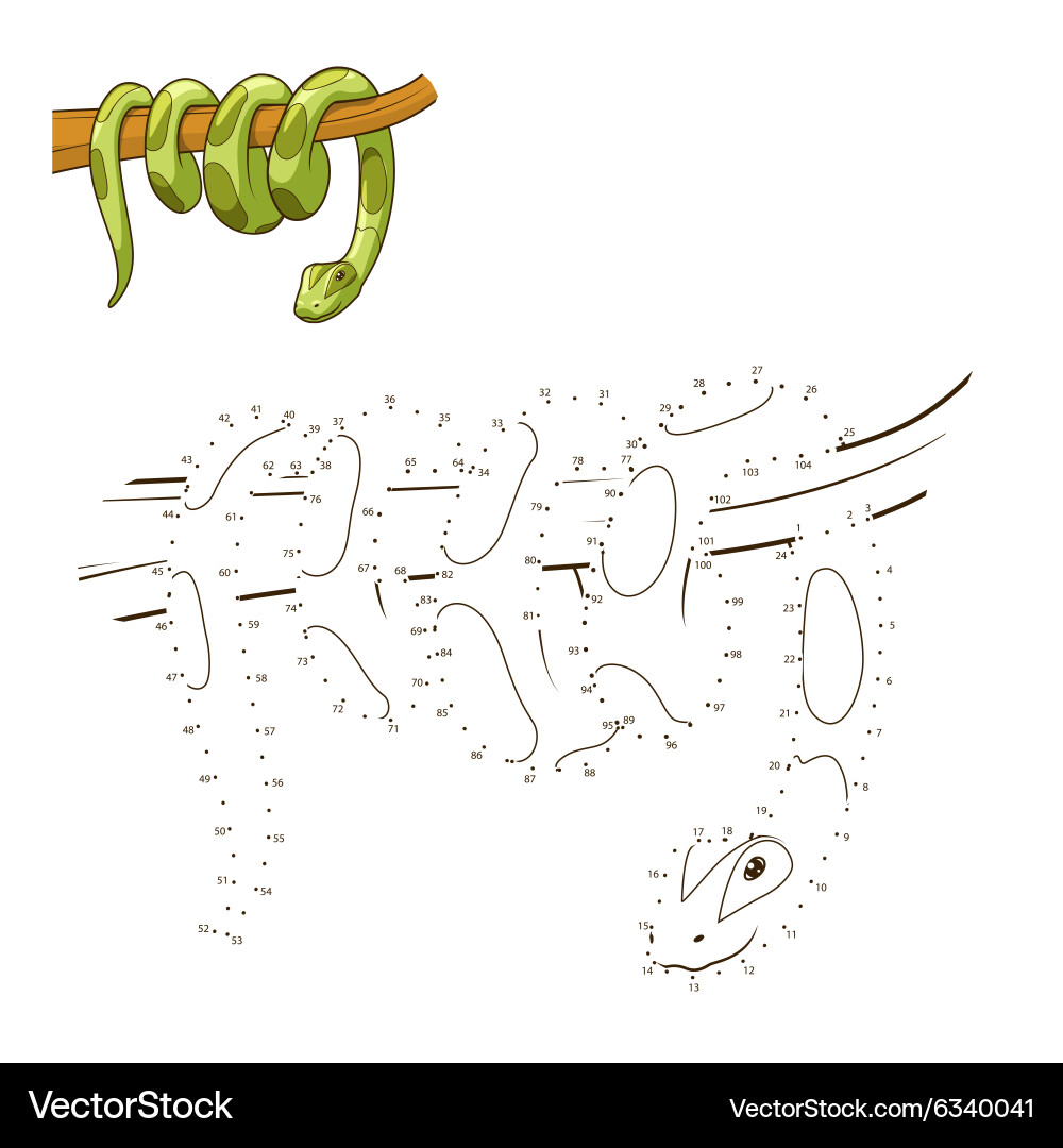 Connect the Dots Snake Game vector image