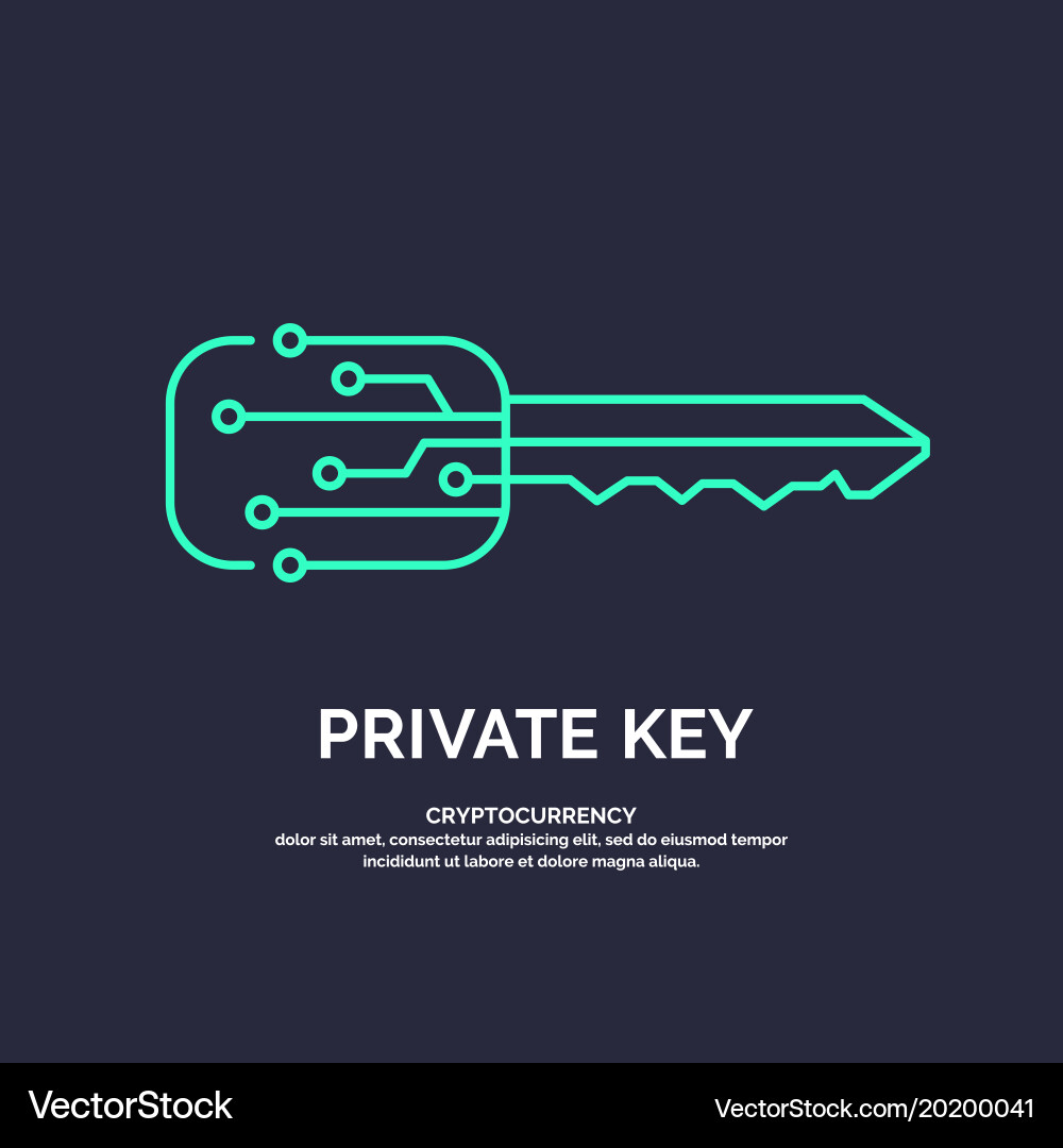 Cryptocurrency Private Key Icon – Royalty-Free Vector | VectorStock