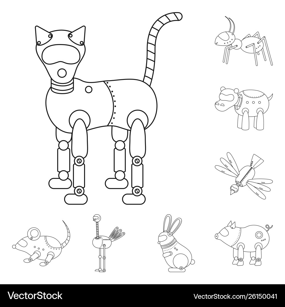 Design toy and automation icon set Design toy and automation icon set vector image