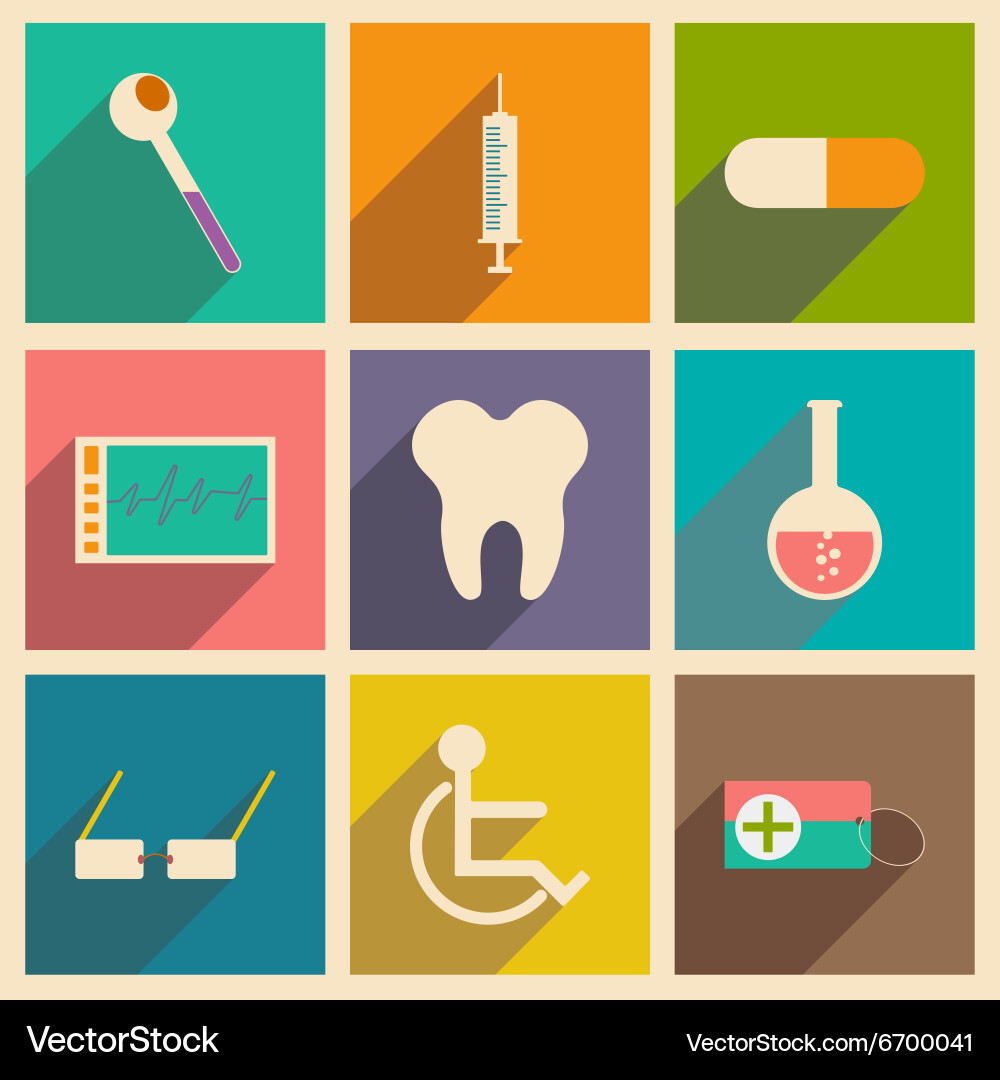 Flat with shadow concept and mobile application vector image