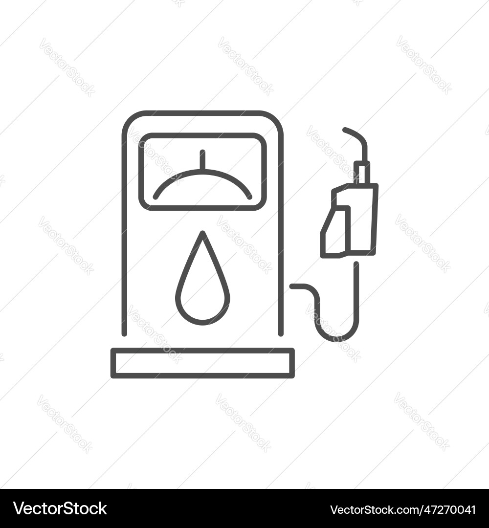 Gasoline station related linear icon Vector Image