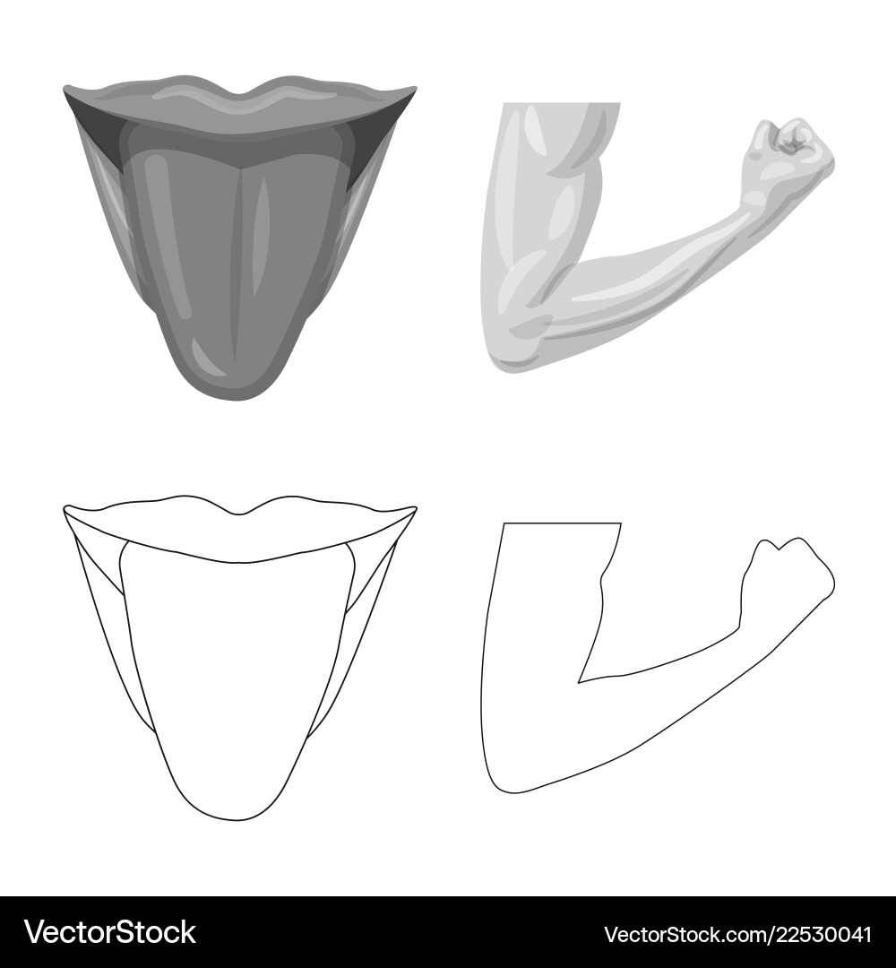 Isolated object of human and part symbol Vector Image
