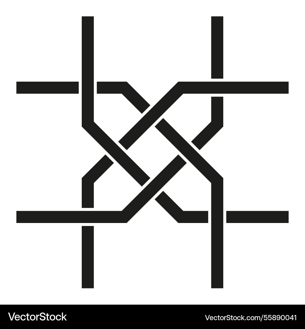 Knot pattern icon interlace design symbol Knot pattern icon interlace design symbol vector image