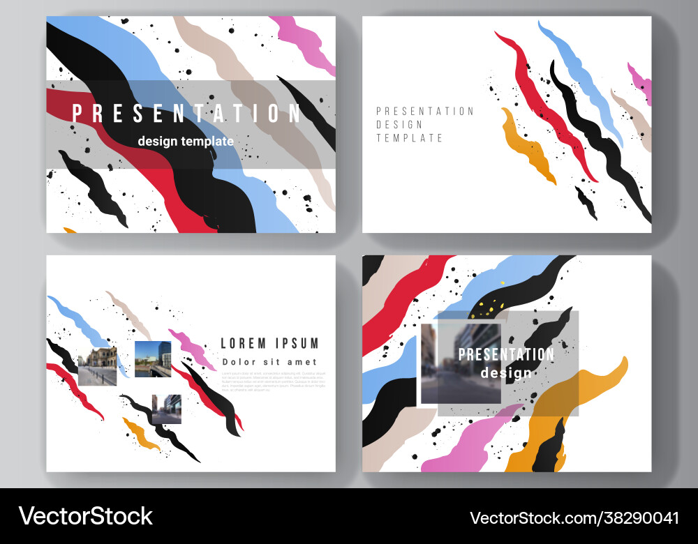 Layout presentation slides design Layout presentation slides design vector image