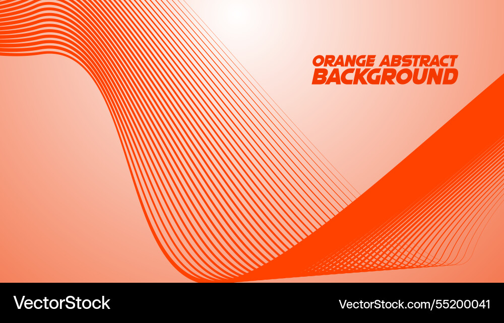 Orange gradient with curve line abstract Vector Image