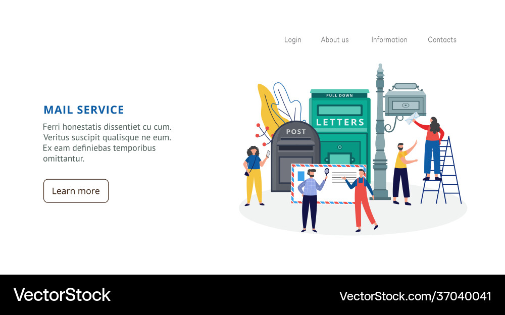 People send and receive letters in envelopes using People send and receive letters in envelopes using vector image