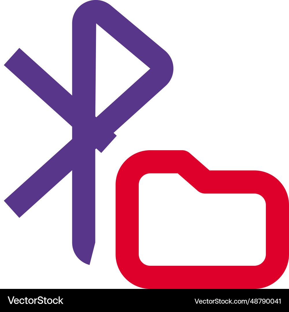 Phone automatically includes bluetooth folder vector image