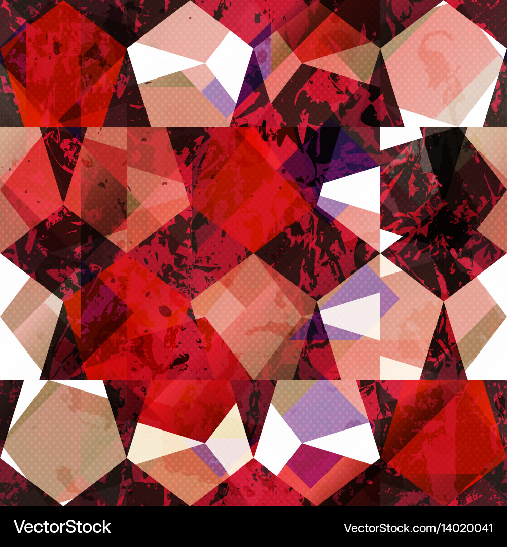 Red color mosaic seamless pattern vector image