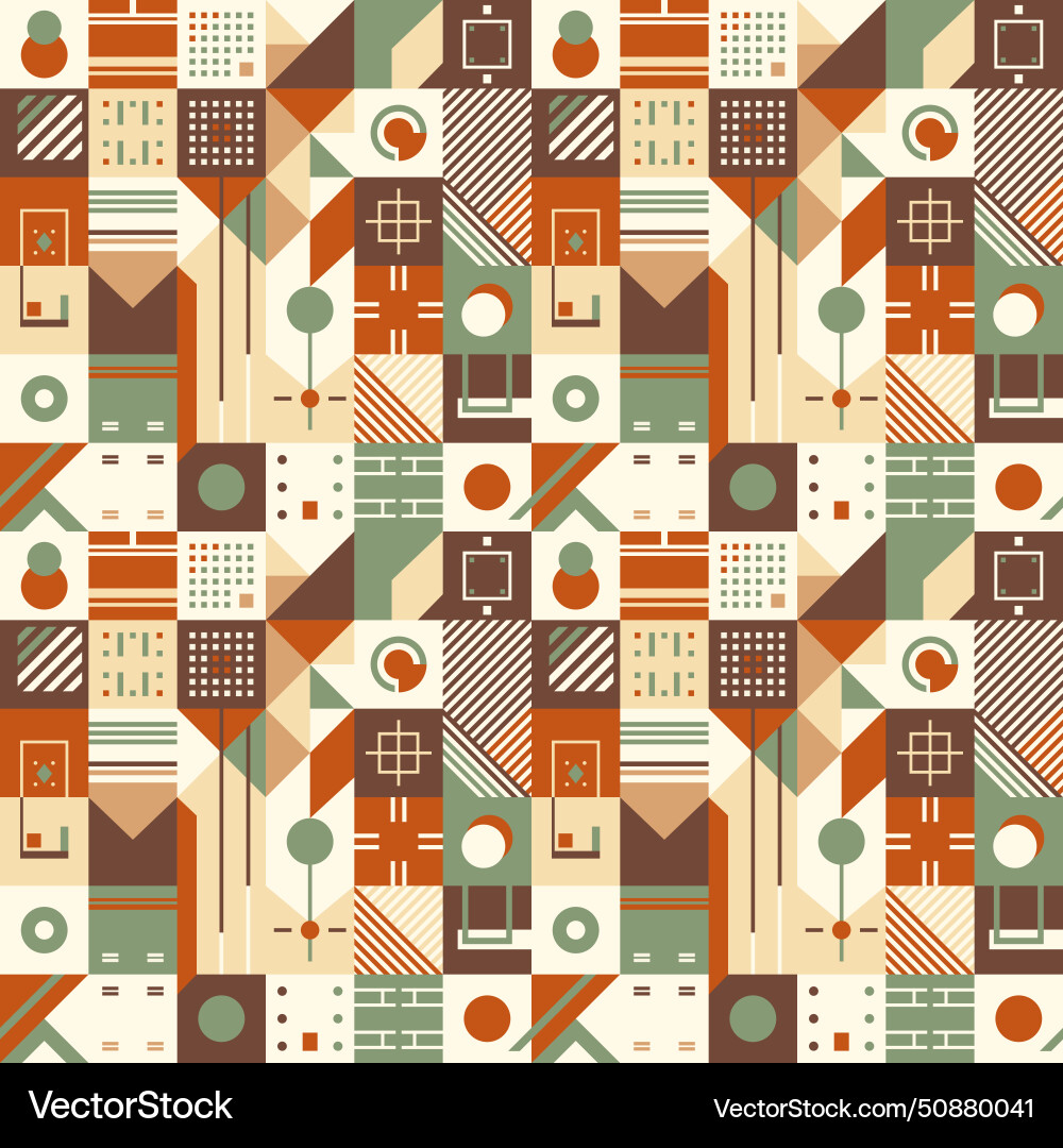 Seamless pattern in retro style with abstract Seamless pattern in retro style with abstract vector image