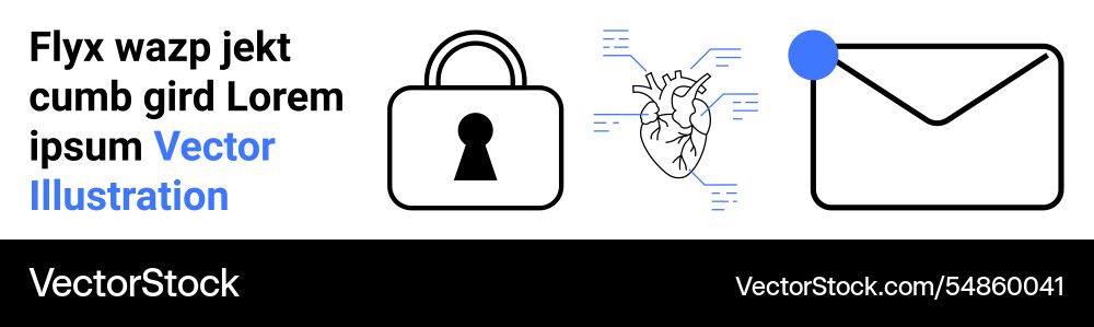 Secure communication and health monitoring concept Secure communication and health monitoring concept vector image