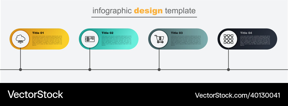 Set line blockchain technology shopping cart Set line blockchain technology shopping cart vector image