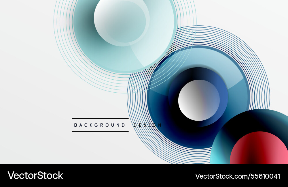 Sleek with overlapping circles in vibrant colors Sleek with overlapping circles in vibrant colors vector image