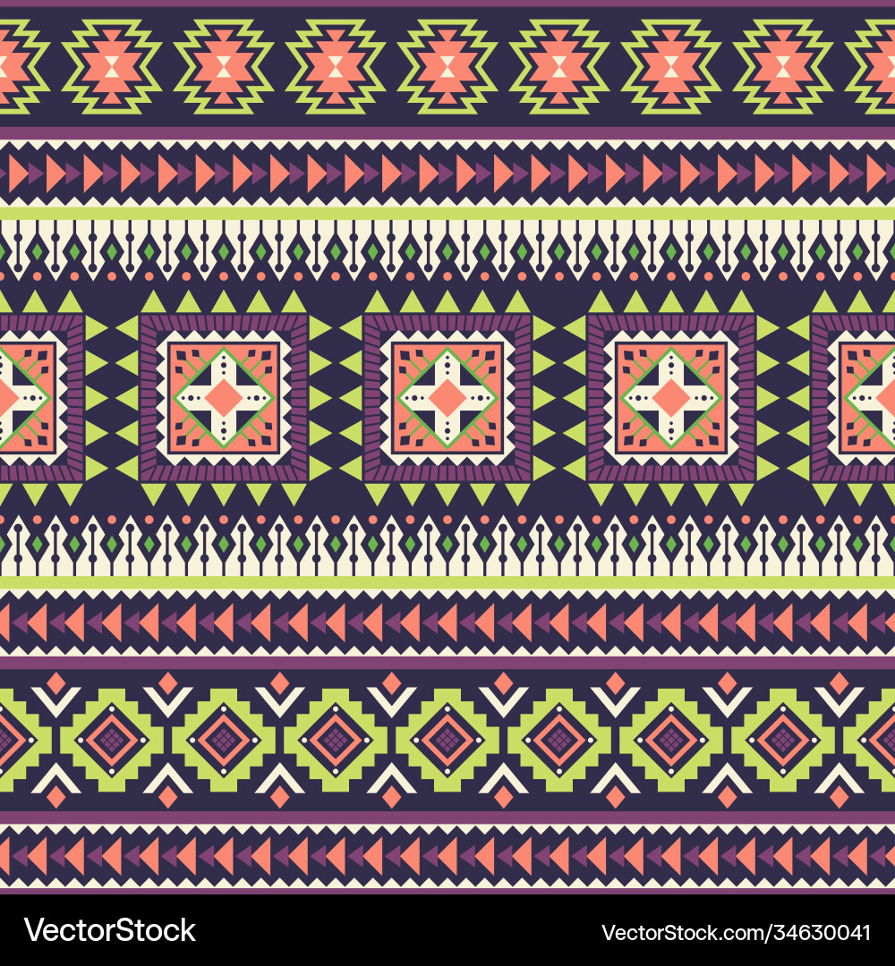 Tribal geometric seamless pattern Royalty Free Vector Image