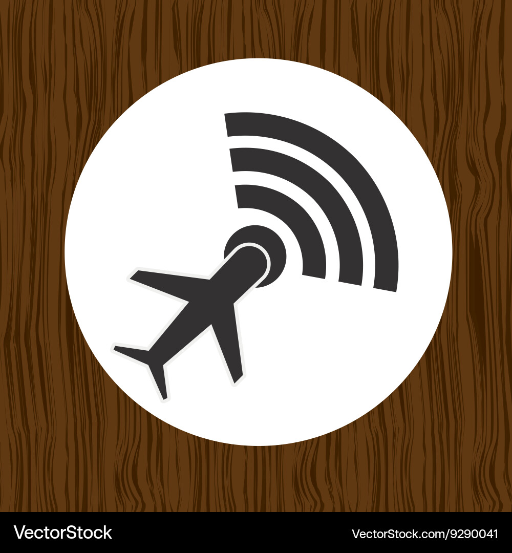 Wifi signal in flight design vector image