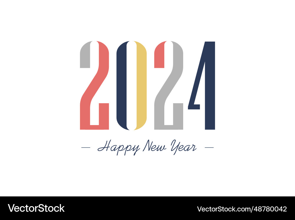 2024 logo design element with modern style Vector Image