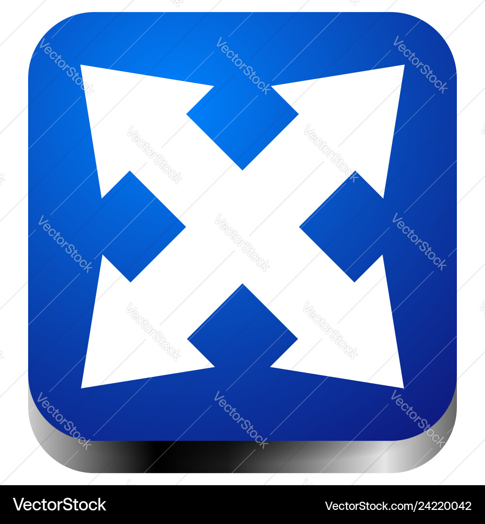 4-Way Arrow Resize/Adjust Icon vector image