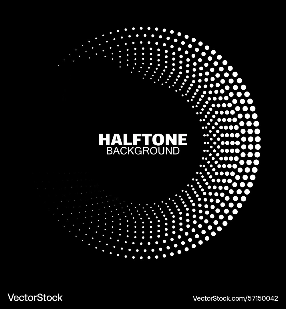 Abstract dotted circles dots in circular form Vector Image