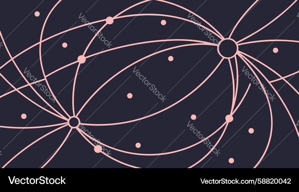 Abstract global network connection sphere Vector Image