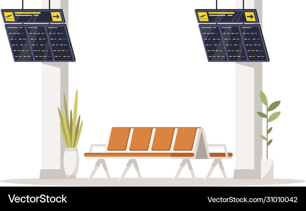 Airport terminal semi flat rgb color Airport terminal semi flat rgb color vector image