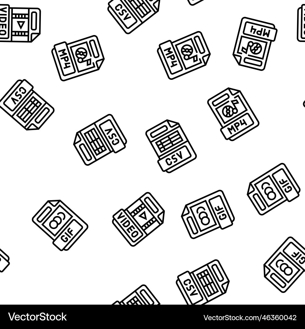File format document seamless pattern Vector Image