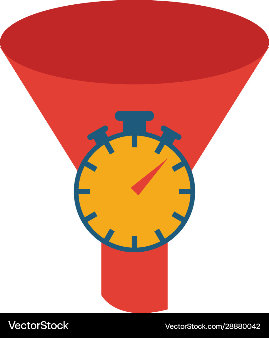 Funnel velocity icon simple flat element from crm Funnel velocity icon simple flat element from crm vector image