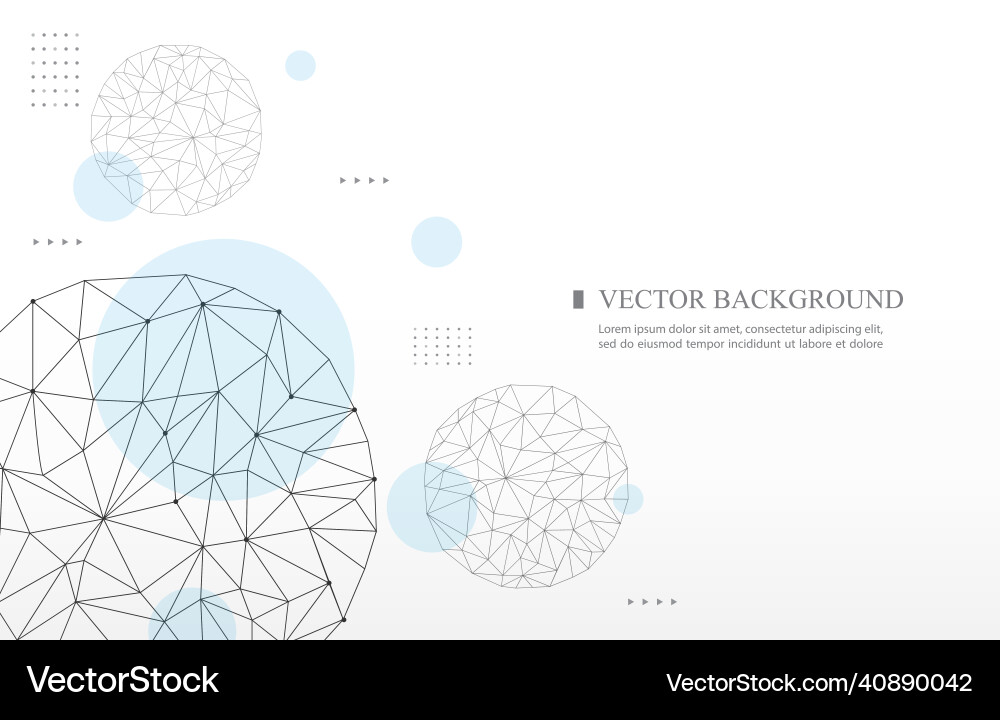 Geometric abstract circle shape polygon vector image