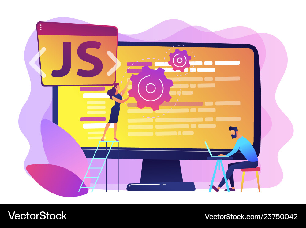 Javascript concept Javascript concept vector image