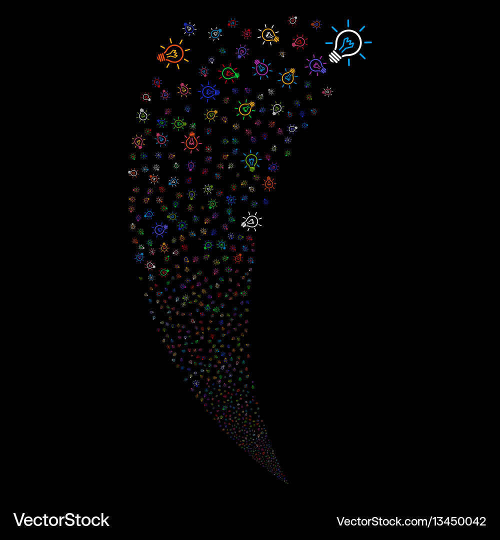Light bulb random stream Vector Image