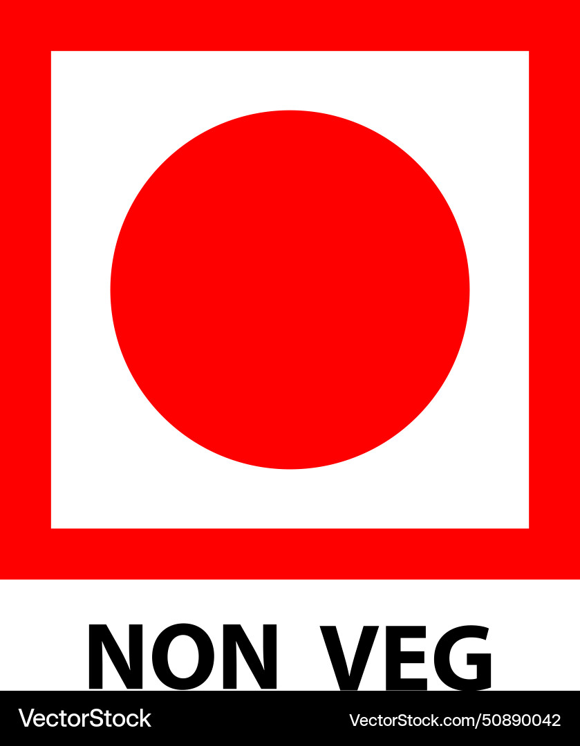 Non Veg Signs Vegetable Area Only Sticker/Self Adhesive Sign Raw,