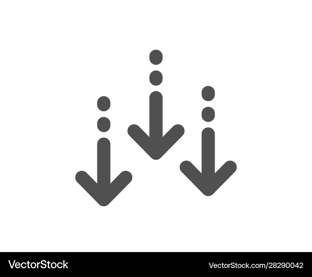 Scroll down arrow icon scrolling screen sign vector image