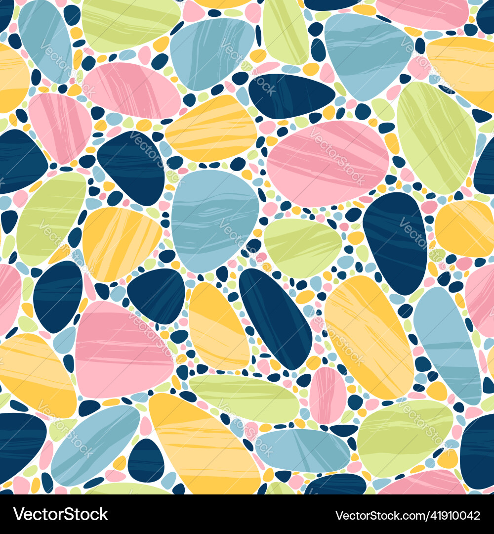 Seamless pattern of multicolored pebbles Seamless pattern of multicolored pebbles Vector Image